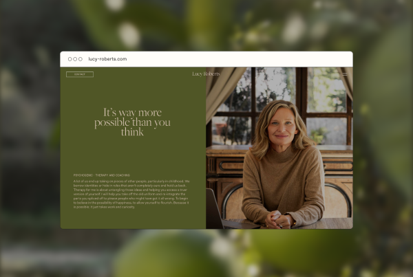 Web design for psychotherapist Lucy Roberst